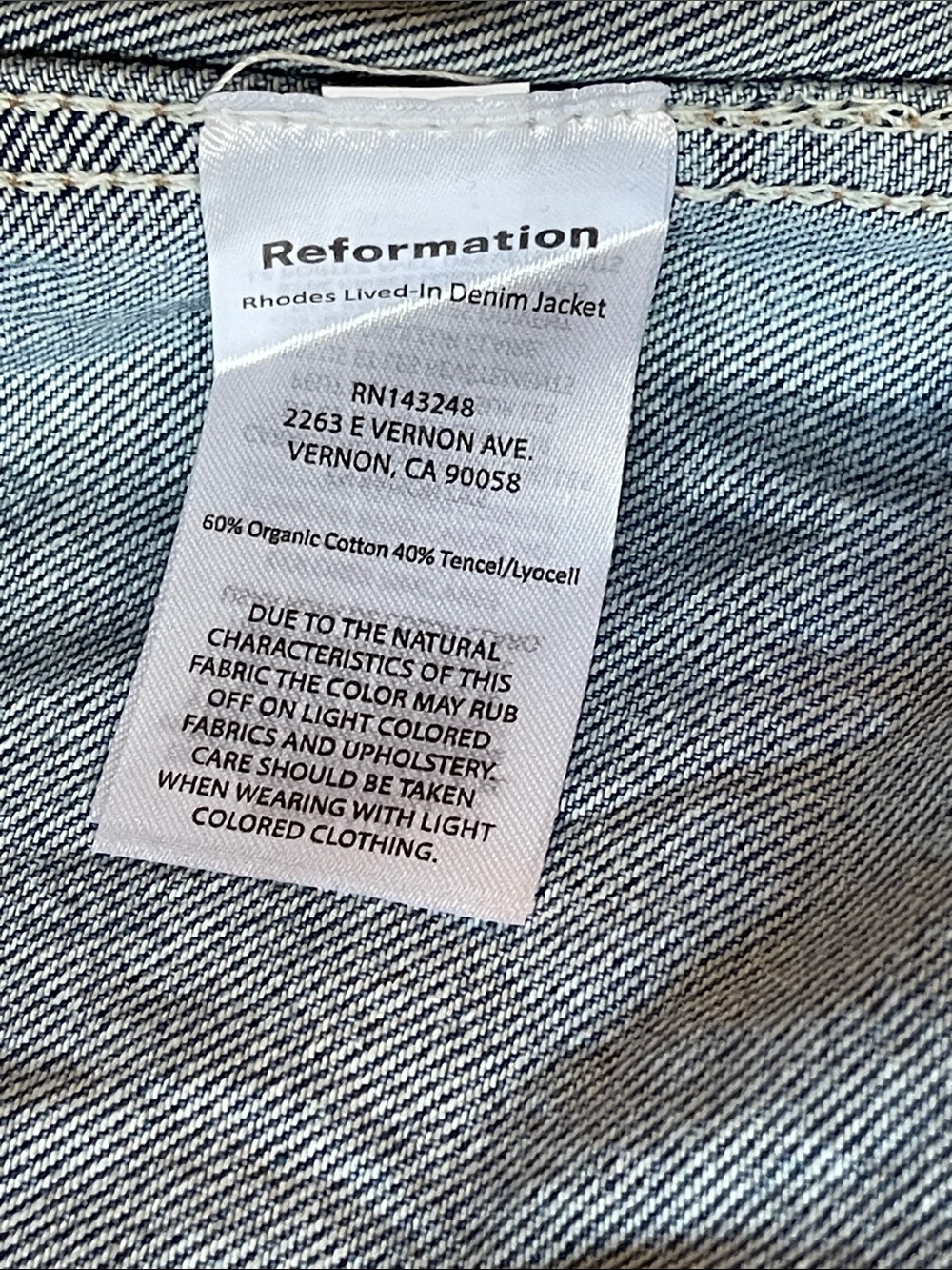 Reformation Rhodes Lived-In Denim Jacket - Picture 8 of 8